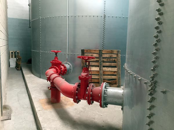 Depósitos de reserva de agua contra incendios